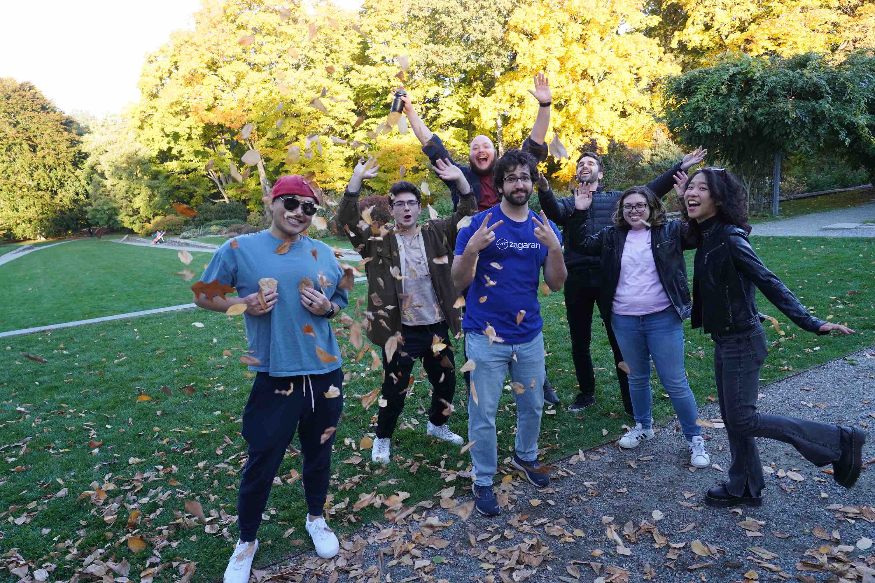 Team with leaves
